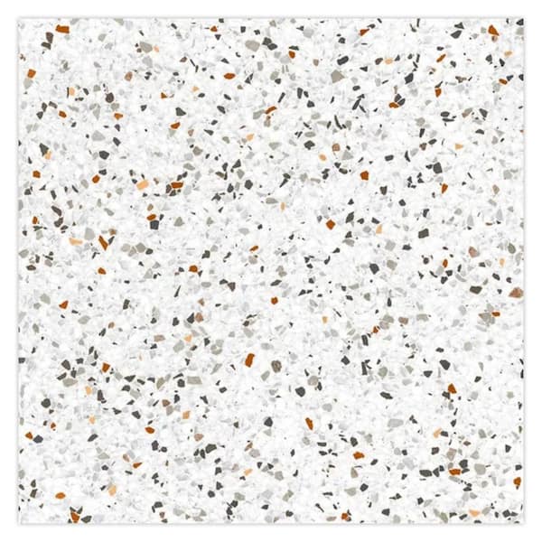 Terra Mia 24 in. x 24 in. Matte Bright White with Multi flecks Porcelain Wall and Floor Tile (15.93 sq. ft./case)-4 Pack