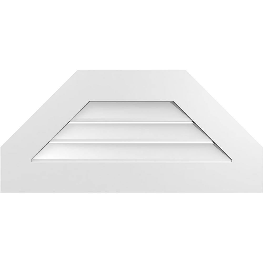 30 in. x 14 in. Octagonal Top Surface Mount PVC Gable Vent: Functional with Standard Frame price history on PriceWatchPro