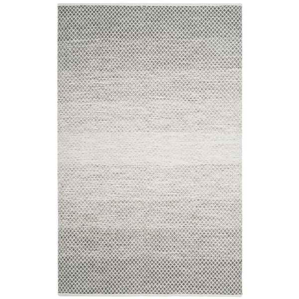 SAFAVIEH Montauk Light Gray/Ivory 6 ft. x 9 ft. Geometric Area Rug