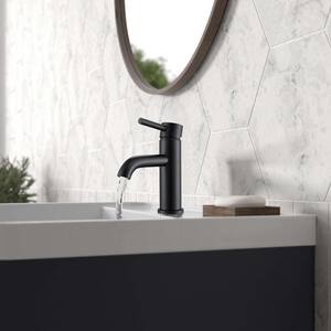 Valencia Single Hole Single-Handle Bathroom Faucet in Matte Black