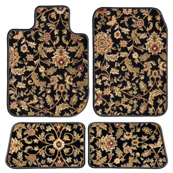 GGBAILEY Ford Explorer Black Oriental Car Mats, Custom Fit for 2006-2010 - Driver, Passenger and Rear Carpet Car Mats