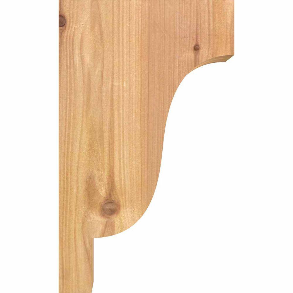 10" Unfinished Western Red Cedar Newport Corbel