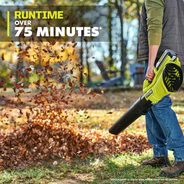 RYOBI 40V 120 MPH 550 CFM Cordless Battery Blower and 14 in