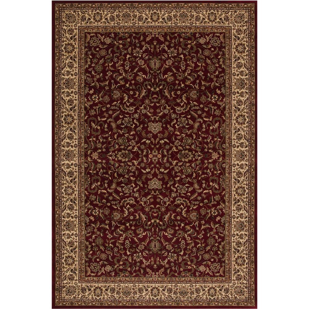 Concord Global Trading Persian Classics Kashan Red 5 ft. x 8 ft. Area Rug