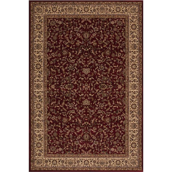 Persian Classic Kashan Red Rectangle Indoor 10 ft. 11 in. x 15 ft. Area Rug