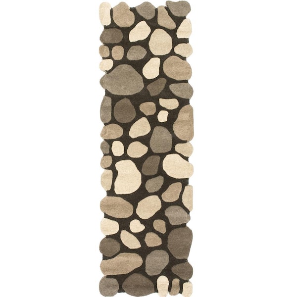 nuLOOM Wool Pebbles Natural 2 ft. 6 in. x 10 ft. Indoor Runner Rug