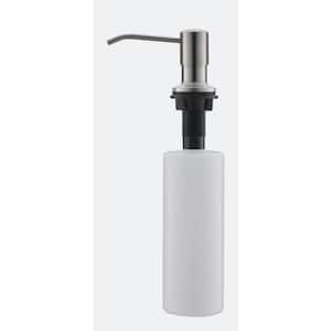 Straight Nozzle Metal Soap Dispenser in Brushed Nickel