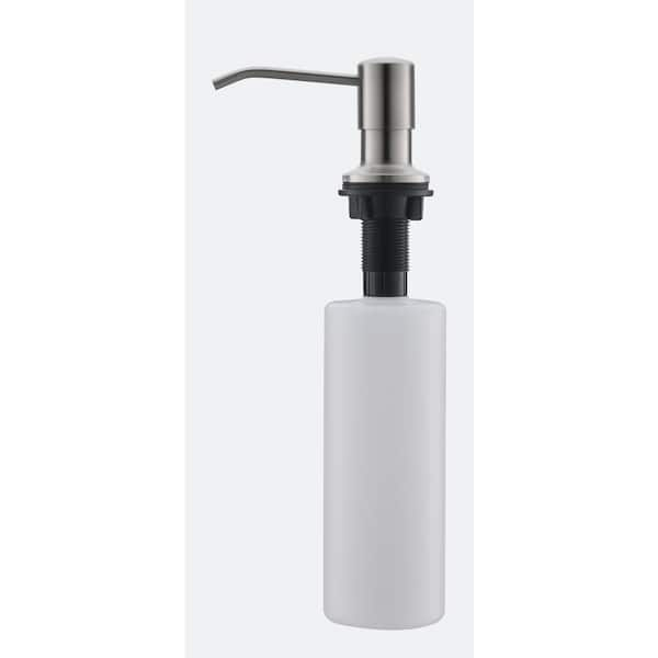 Satico Straight Nozzle Metal Soap Dispenser in Brushed Nickel ...