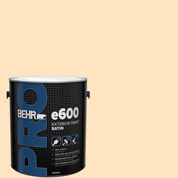 1 gal. #320C-2 Cream Yellow Satin Exterior Paint