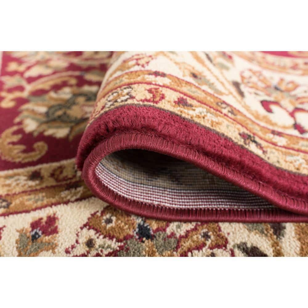 Sensation Red Synthetic 8' x 10' Easy-Care Rectangular Rug