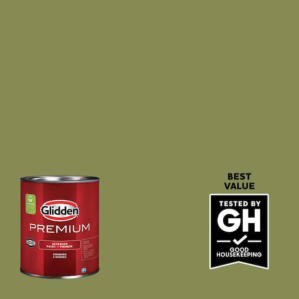 Glidden Premium 1 qt. PPG1119-7 Glade Green Semi-Gloss Interior Latex Paint