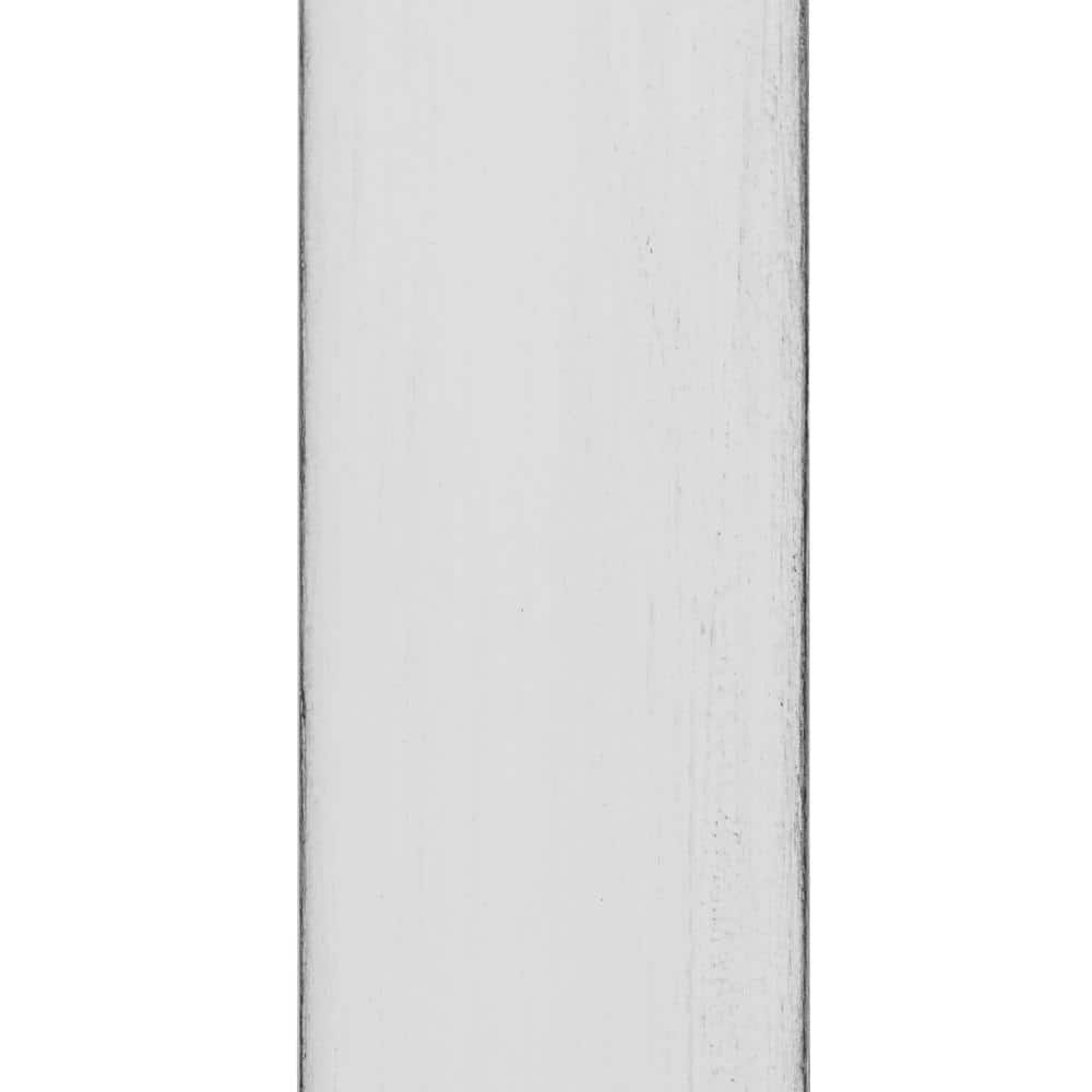 Avery 26" White Wood Swivel Backless Counter Stool with Gray Upholstered Seat