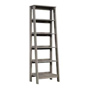 Trestle 71.142 in. Mystic Oak 5-Shelf Ladder Bookcase