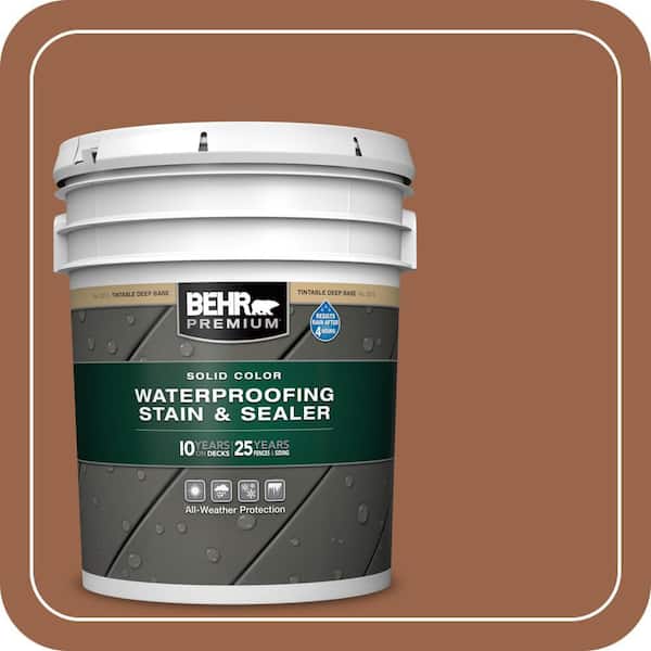 5 gal. #SC-122 Redwood Naturaltone Solid Color Waterproofing Exterior Wood Stain and Sealer