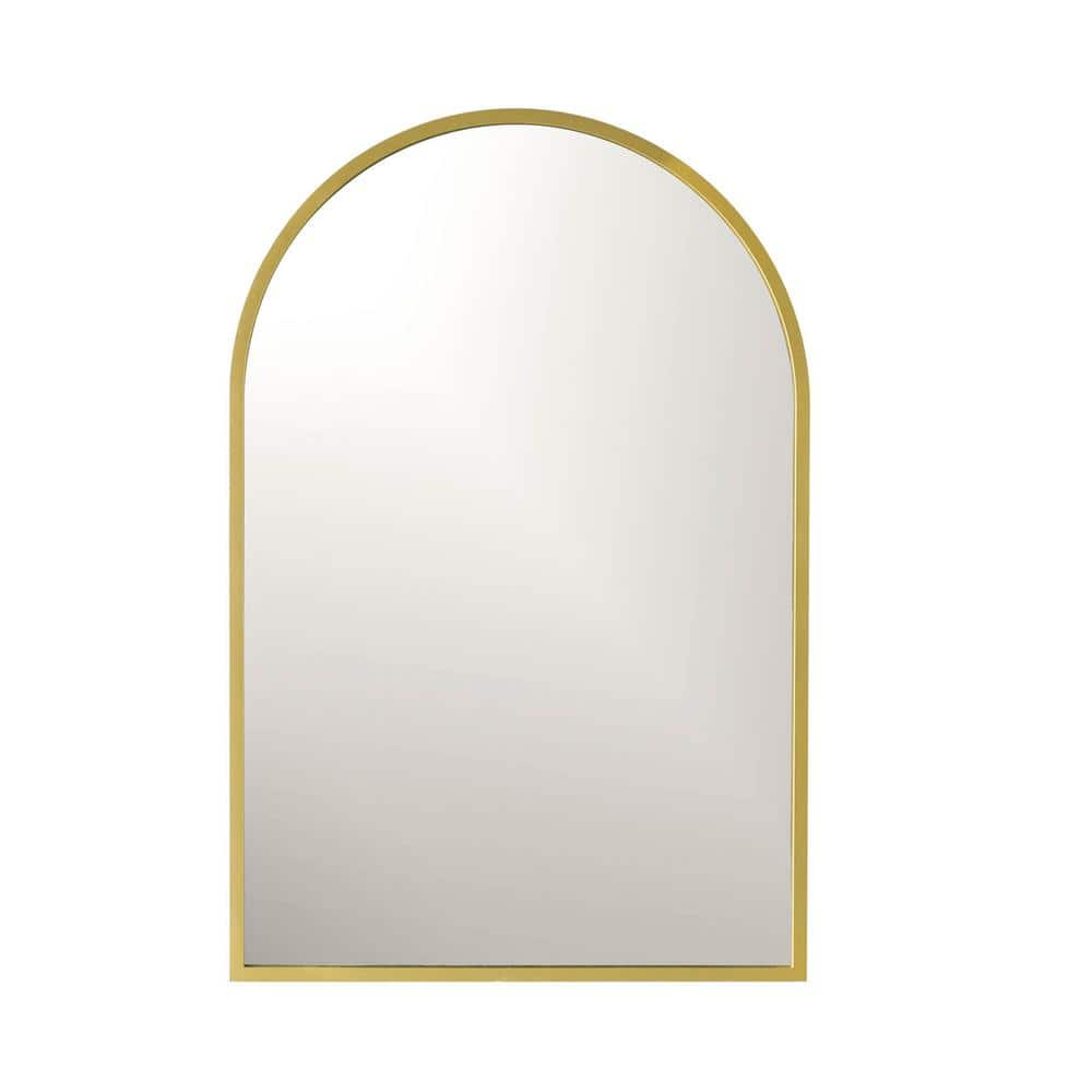 Decorative Arched Mirror, Gold 20 in. x 30 in. KM2256-GOLD - The Home Depot