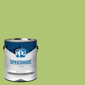 SPEEDHIDE 1 gal. PPG1222-5 Lime Green Ultra Flat Interior Paint
