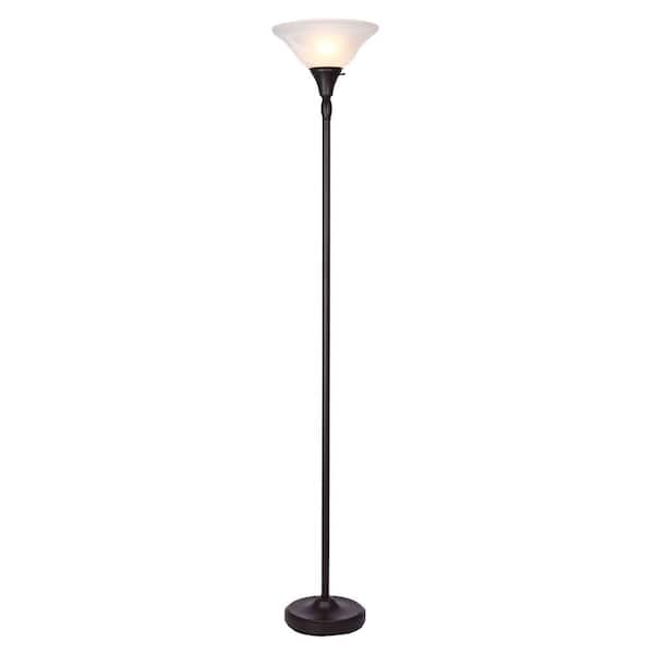 T20 72 In Bronze Torchiere Floor Lamp, Hampton Bay Floor Lamps At Home Depot