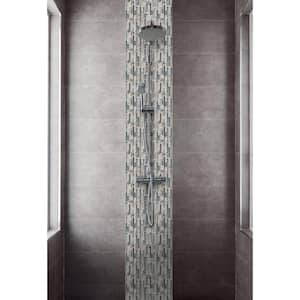 Niagara Blue 11.61 in. x 11.69 in. Linear Joint Gloss Glass Wall Mosaic Tile (8.48 sq. ft./Case)