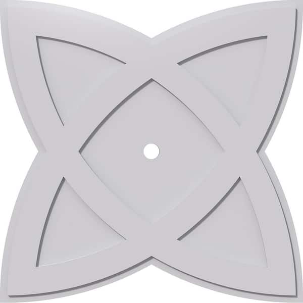 Ekena Millwork 1 in. P X 14-1/4 in. C X 38 in. OD X 2 in. ID Cosmo Architectural Grade PVC Contemporary Ceiling Medallion