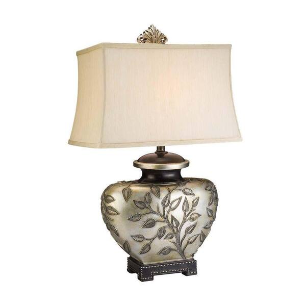 OK LIGHTING 30.5 in. Antique Brass Roman Table Lamp