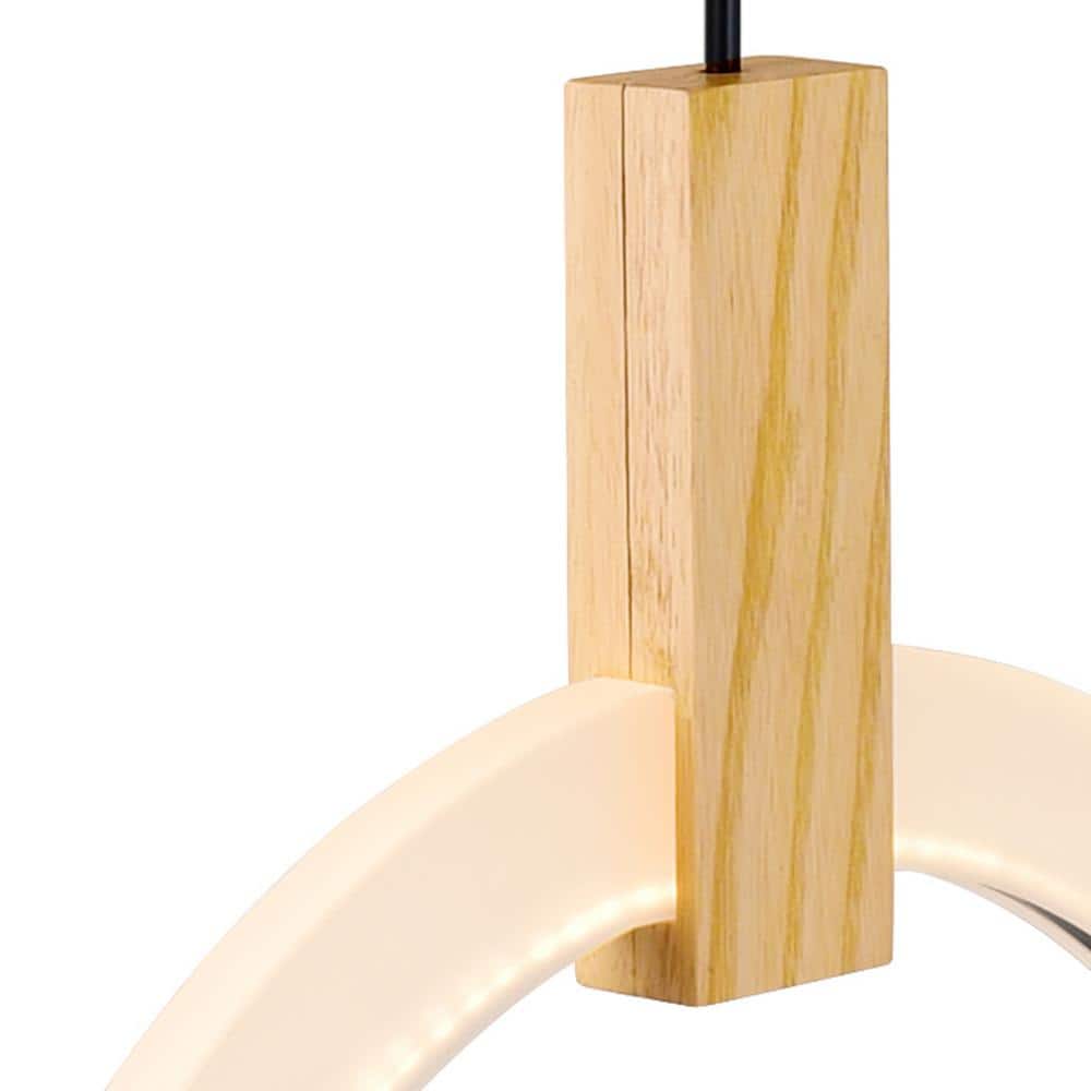 Anello White Oak and Frosted Acrylic LED Pendant Light