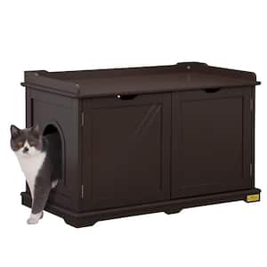 Cat Litter Box Enclosure Large Box House with Table