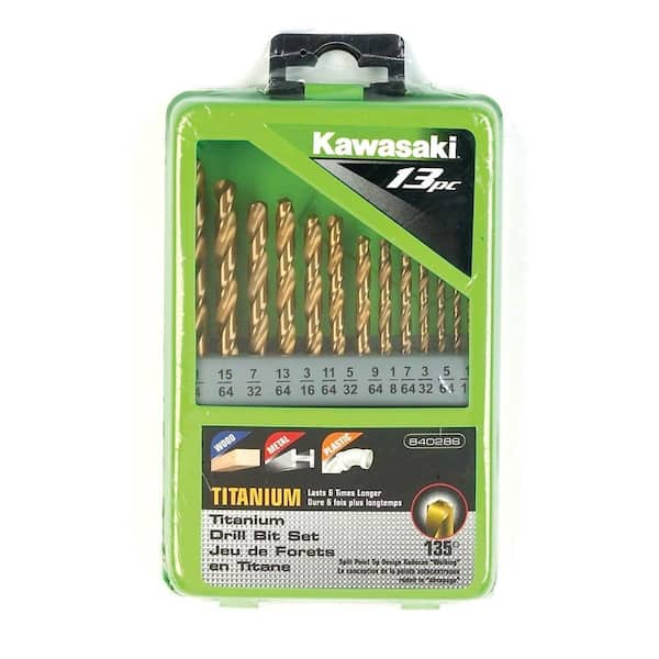 Kawasaki Titanium Drill Bit Set (13-Piece)