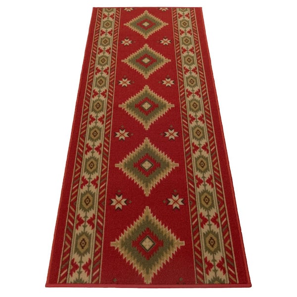 Southwestern Red 36 in. W x 84 in. L Stair Runner 21 sq. ft.