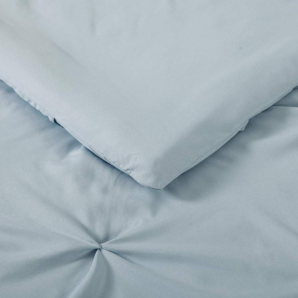 Twin XL Light Blue Microfiber Down Alternative Comforter Set