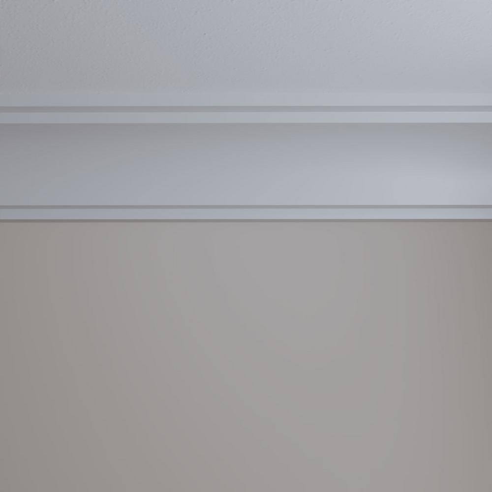 Primed Geometric Urethane Crown Moulding Sample, 12 in