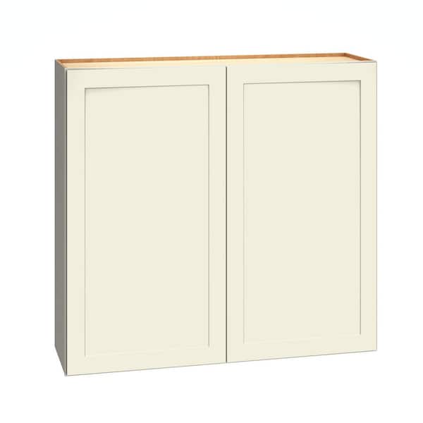 QuickShip Cottage 42 in. W x 12 in. D x 39 in. H Assembled Plywood Shaker Wall Kitchen Cabinet in Starlight
