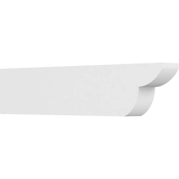 Ekena Millwork 4 in. x 8 in. x 36 in. Standard Crestline Architectural Grade PVC Rafter Tail Brace