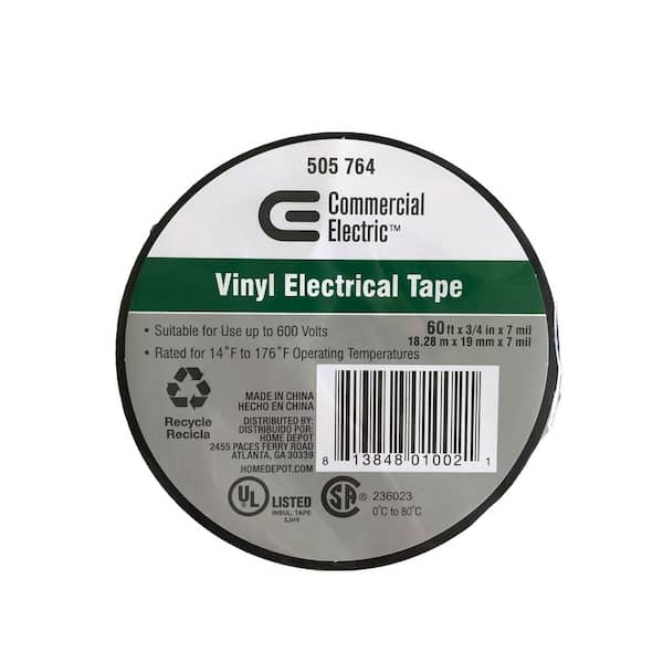 22 yard GE ELECTRICAL TAPE vinyl electric 3/4" wide black pvc insulates 