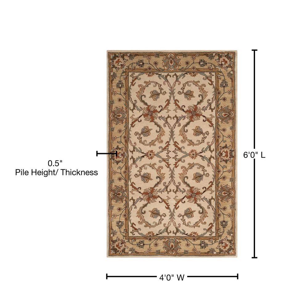 Heritage Ivory Hand-Tufted Wool Area Rug 47"x5"