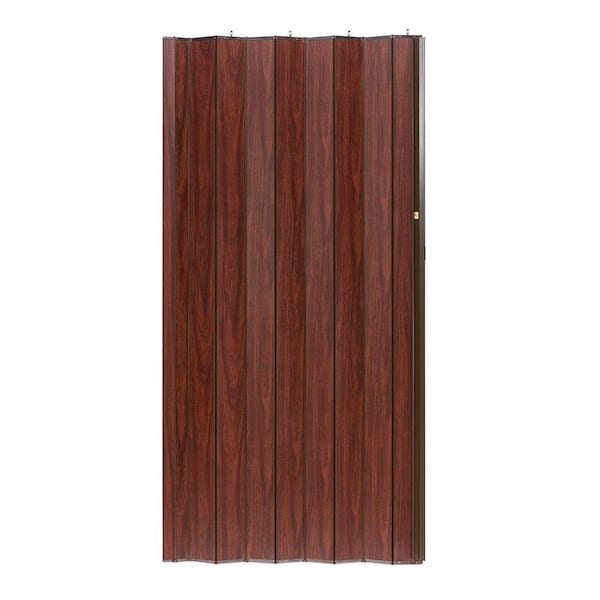 Spectrum 36 in. x 96 in. Woodshire Vinyl-Laminated MDF Mahogany Accordion Door