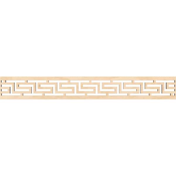 Ekena Millwork Tulum Fretwork 0.375 in. D x 46.5 in. W x 6 in. L Birch Wood Panel Moulding