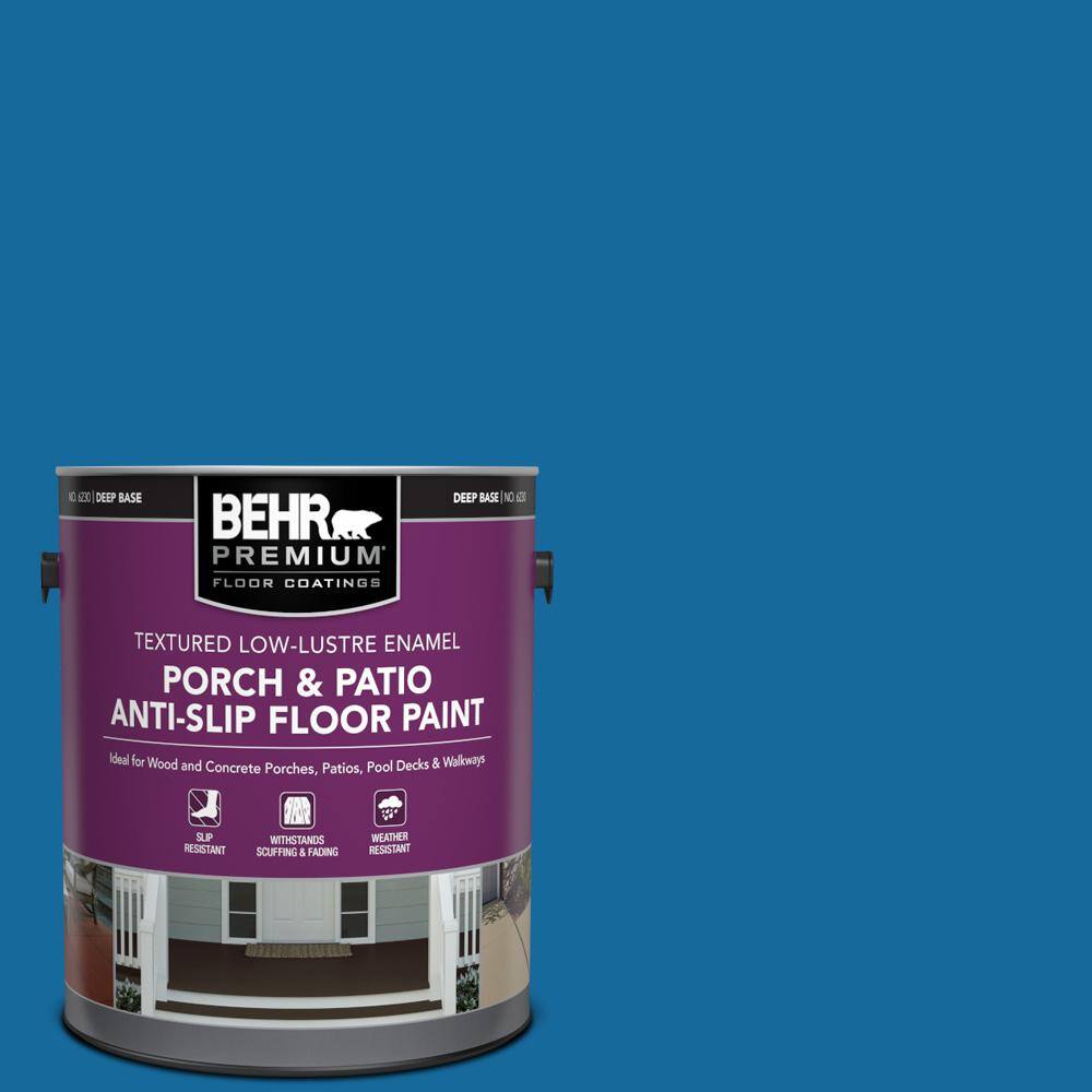 1 gal. #P500-7 Cosmic Cobalt Textured Low-Lustre Enamel Interior/Exterior Porch and Patio Anti-Slip Floor Paint price history on PriceWatchPro