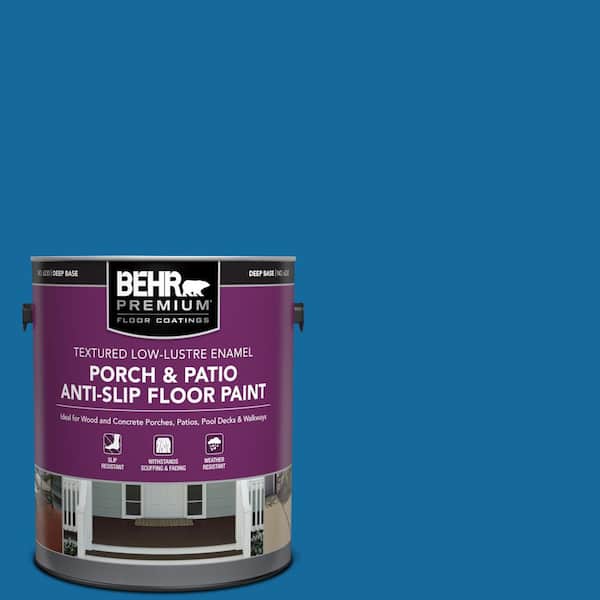 BEHR PREMIUM 1 gal. #P500-7 Cosmic Cobalt Textured Low-Lustre Enamel Interior/Exterior Porch and Patio Anti-Slip Floor Paint