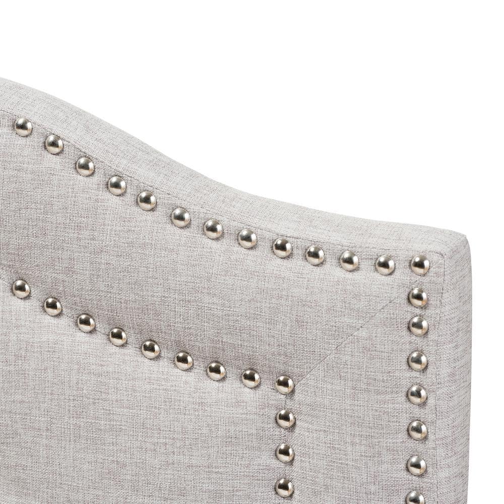 Edith Beige Tufted Full Upholstered Headboard with Wood Posts