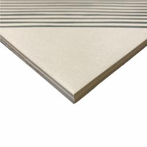Tribe Ivory Lines 8 in. x 8 in. Matte Ceramic Floor and Wall Tile (12.7 sq. ft. / Case)