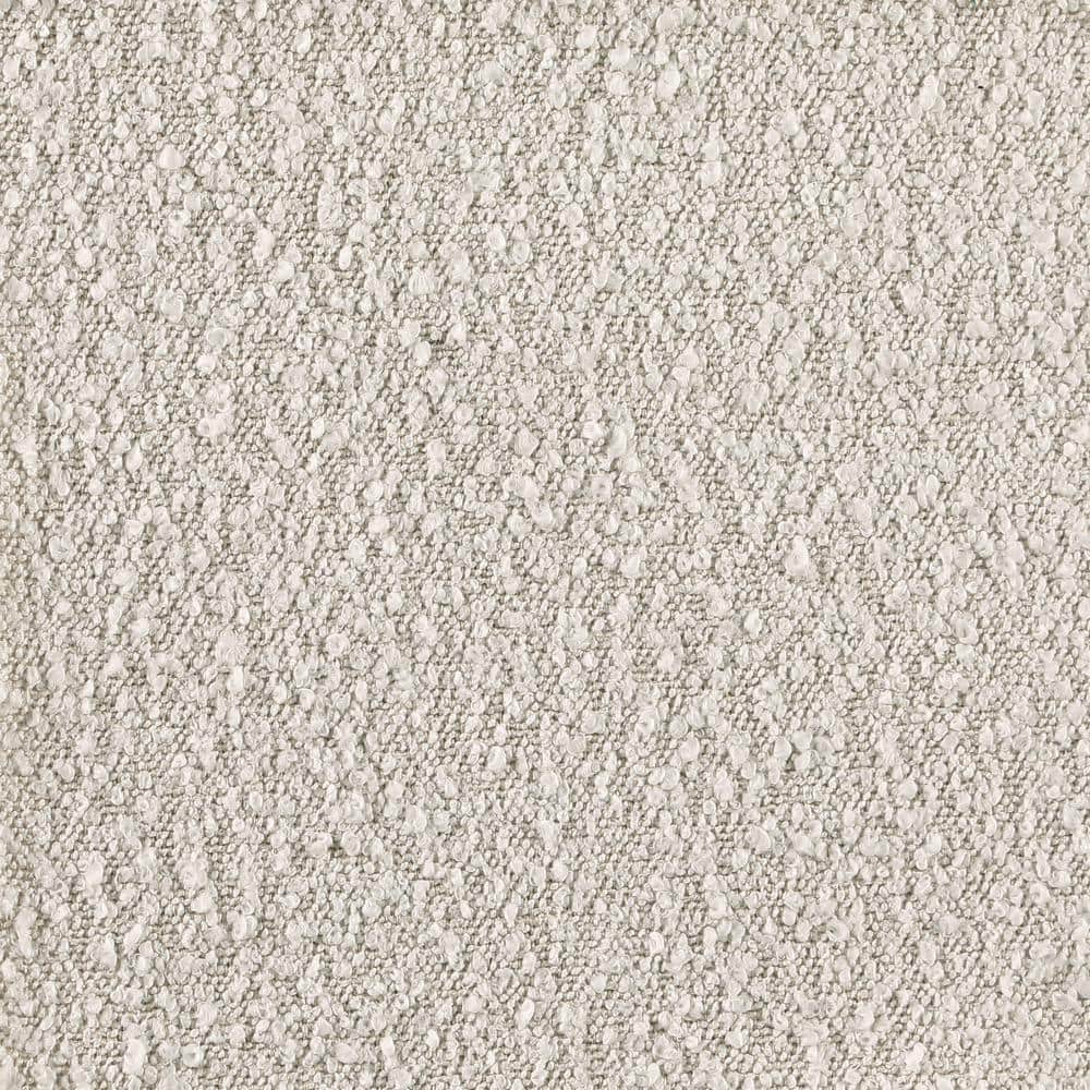 Elegant Cream Boucle Upholstered Side Chair with Silver Legs