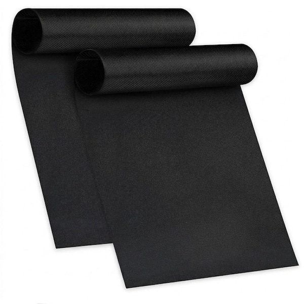 Large Non-Stick PTFE Fiberglass Black Oven Liners Heavy Duty Oven Floor Protector with Spill Guard 2-Pack