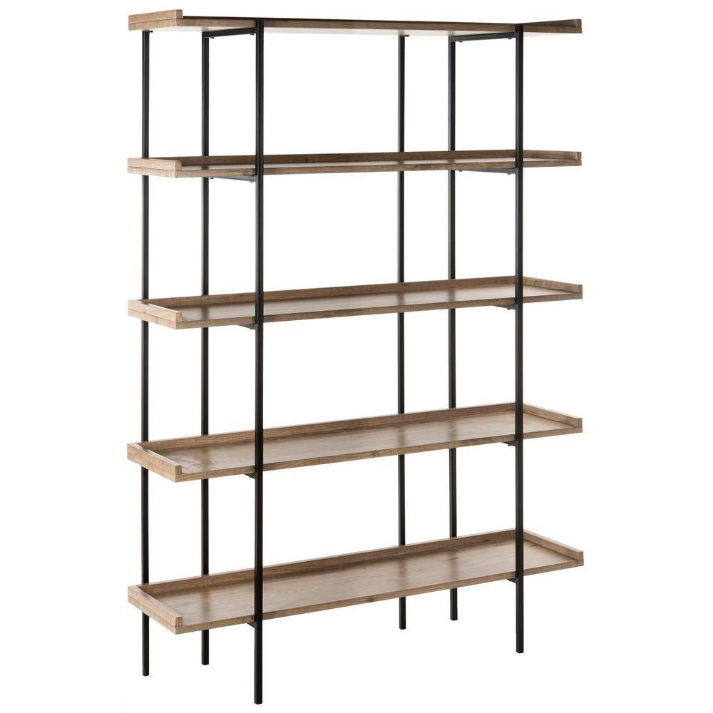 Cecilia Black and Oak 5-Tier Wood Etagere