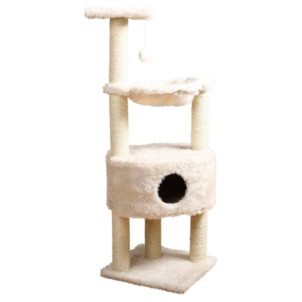 TRIXIE Cream Baza Grande Cat Tower, Scratching Posts