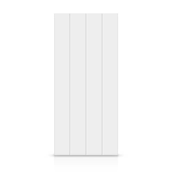 CALHOME 30 in. x 96 in. Hollow Core White Painted Composite MDF Interior Door Slab