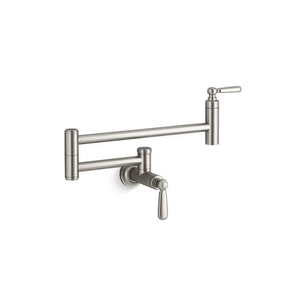 KOHLER Edalyn By Studio McGee Wall Mount Pot Filler in Vibrant Stainless