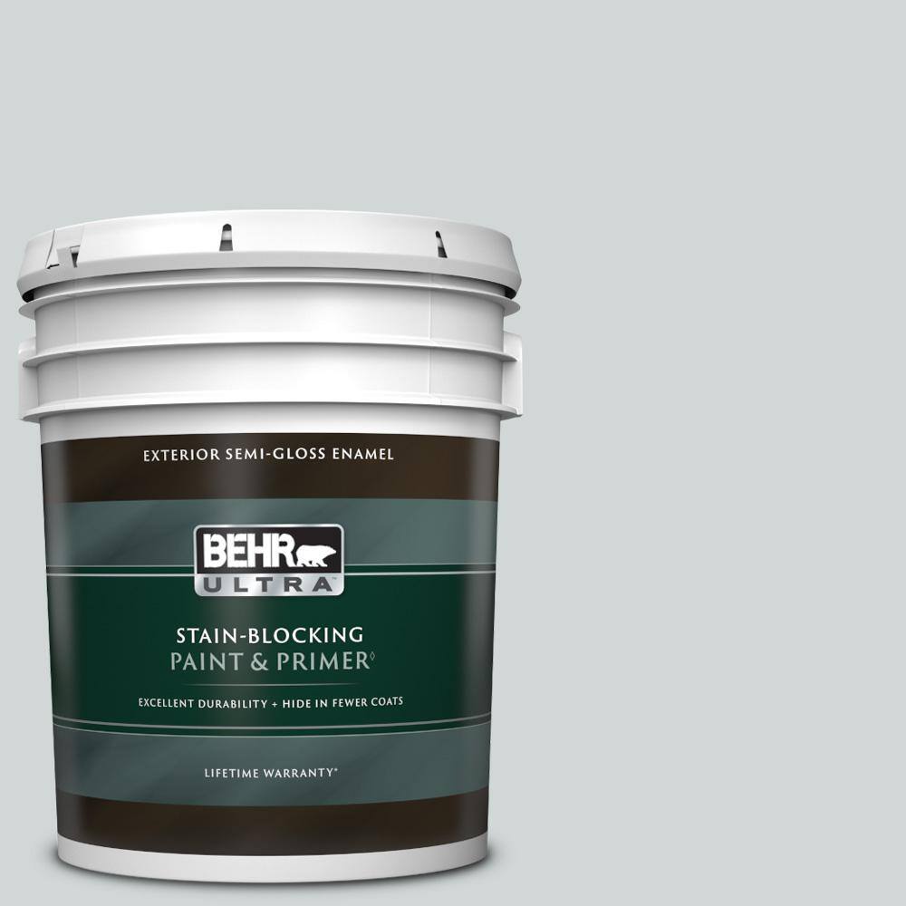 5 gal. #750E-2 Twilight Gray Semi-Gloss Enamel Exterior Paint & Primer