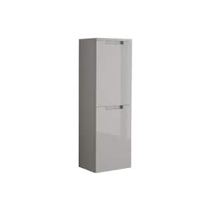 Oasi 14-9/50 in. W Wall Mounted Linen Cabinet in Glossy Grey