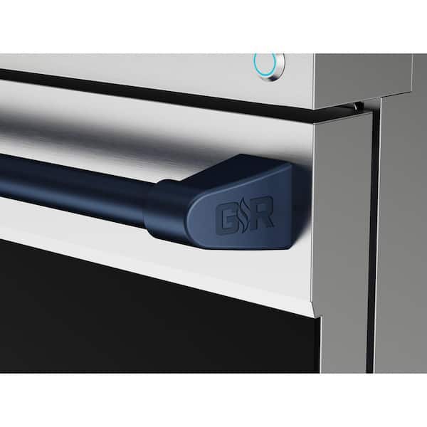 Gordon Ramsay Series 48 in. 6-Burners Freestanding Double Oven Gas Range in SS and Navy Blue with Convection and Grill