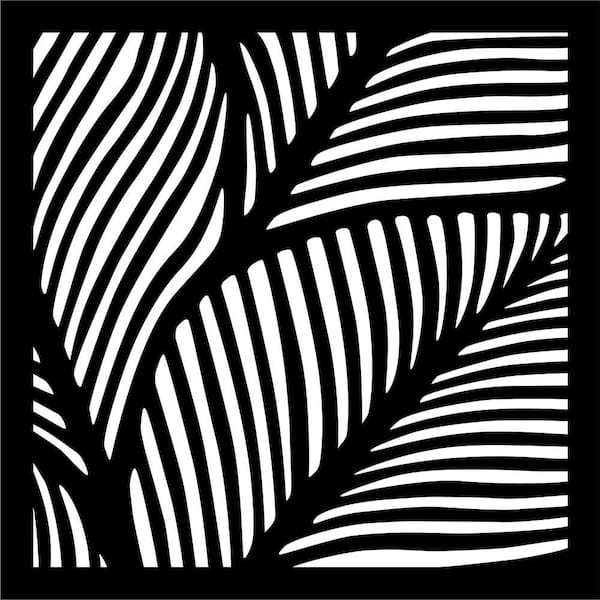 Matrix 0.3 in. x 22.8 in. x 1.9 ft. Fronds Wall Art & Fence Panel